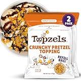 Ice Cream & Sundae Toppings By Topzels, Salted Caramel | 6 Oz (Pack of 2) | No Artificial Flavors, Colors or Preservatives, Crushed Pretzels, Adds Crunch & Bold Flavor