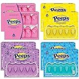 Peeps 4 Flavors 2 of Each Flavor (Pack of 8). Easter Peeps Marshmallow Candy Variety 8 Pack (40 Peeps Total). Peeps Candy, Pink Marshmallows, Peeps Bulk, Peeps Easter Basket