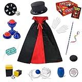 Heyzeibo Magic Kit for Kids - Magic Tricks Games Toy for Girls & Boys, Magician Pretend Play Dress Up Set with Magic Props & More Magic Tricks, Instruction Manual, for Beginners Toddlers