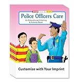 ZOCO - Police & Law Enforcement - Custom Kids Educational Coloring Books (250 Bulk Pack, Without Crayons) - Police Community Relations & Crime Prevention Handout - Games, Puzzles, Activities for Kids