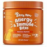 Zesty Paws Dog Allergy Relief- Dog Itching Skin Relief- Dog Probiotics for Itchy Skin and Itchy Ears- Dog Allergy Paw Relief- Dog Allergy Chews- Dog Itch Relief - Dog Skin Allergy Relief - PB - 90ct