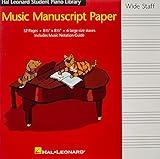 Hal Leonard Student Piano Library – Wide Staff Manuscript Paper | Music Notebook for Piano Students and Composers | with Music Notation Guide