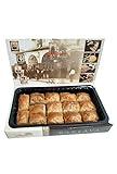 Gulluoglu Turkish Walnut Baklava, 1.1lb - 500 gr, 14 pieces, daily fresh shipment from Istanbul/Turkey