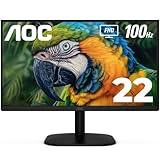 AOC 22B2HM2 22" Full HD (1920 x 1080) 100Hz LED Monitor, Adaptive Sync, VGA x1, HDMI x1, Flicker-Free, Low Blue Light, HDR Ready, VESA, Tilt Adjust, Earphone Out, Eco-Friendly