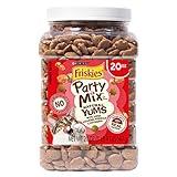 Purina Friskies Natural Cat Treats Party Mix Natural Yums With Real Salmon and Added Vitamins, Minerals and Nutrients - 20 Oz. Canister