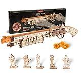 ROKR 3D Wooden Puzzle Rubber Band Guns for Kids & Adults, Toy Shotgun Model Building Kit, Cool Toys Hobbies for Men & Women