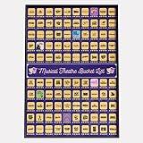 100 Musical Theater Shows Scratch Off Poster - Gift for Musical Theatre Fans & Broadway Lovers - 23"x17"