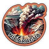 Nicaragua Sticker 4 Inch City Travel Souvenir Destination - Waterproof Vinyl Decal for Laptop Water Bottle Car Tumbler - Durable Aesthetic Long-Lasting Stickers for Adults ID44990