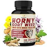 BMVINVOL Horny Goat Weed for Men and Women with Maca, Tribulus, Ginseng, Ashwagandha, Tongkat Ali - 120 Capsules for 4 Month Supply