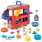 Peppa Pig 2-in-1 Party Bus Playset with 3 Figures and 13 Accessory Pieces, Preschool Toys for Girls and Boys, Kids Gifts, Ages 3+