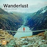 2025 Wanderlust Monthly Wall Calendar by Bright Day, 12 x 12 Inch Beautiful Landscape Photography Gift