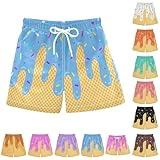 Ice Cream Boys Baseball Shorts Kids Elastic Waist Track Short Pants Back School Sports Active Graphic Drip Shorts