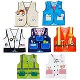 Tigerdoe Dress Up Clothes for Toddlers - 7 Pcs of Vest - Pretend Play School Set - Career Costumes - Role Play Costume