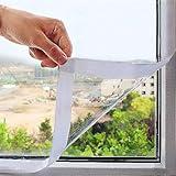 Mellroom Adjustable Window Insulation Kit 47inX63in(120X160cm) for Winter Keep Cold Out,cuttable Transparent Film 180㎛ Thickness,Easy to Open for Ventilation,Reusable Plastic Window wrap