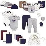 Hudson Baby baby boys Layette Starter 25pc and Toddler T Shirt Set, Football, 0-6 Months US