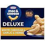 Kraft Deluxe White Cheddar & Garlic & Herbs Mac & Cheese Macaroni and Cheese Dinner, 11.9 oz Box