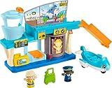 Fisher-Price Little People Toddler Toy Everyday Adventures Airport Playset with Airplane for Preschool Pretend Play Ages 1+ Years