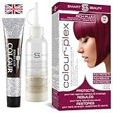 Smart Beauty Plum Hair Dye Permanent with Plex Anti-breakage Technology, Cream Form, Vegan, PPD Free, For Light to Mid-dark Brown Hair