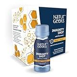 NaturGeeks Immunity Support Shots with Organic Ginger + Honey | Vitamins C, D, B6, B12 and Zinc | Liquid Immune Defense Infused with Natural Resveratrol and Spermidine | 6 Pack (2.5 Fl oz)