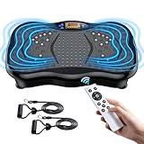 GMCXAX Vibration Plate Exercise Machine, Lymphatic Drainage Machine for Weight Loss, Lymphatic Drainage & Muscle Recovery, Multiple Speeds with Bluetooth & Remote, Max User Weight 330lbs