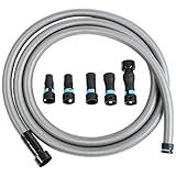 Cen-Tec Systems 94709 Quick Click 16 Ft. Hose for Home and Shop Vacuums with Expanded Multi-Brand Power Tool Adapter Set for Dust Collection