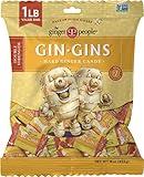 GIN GINS Double Strength Ginger Hard Candy – Natural Ginger Candy by The Ginger People – Individually Wrapped Healthy Candy – Double Strength Flavor – Large 1 lb Bag (16oz) – Pack of 1