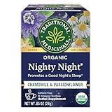 Traditional Medicinals Organic Nighty Night with Passionflower Herbal Tea, Promotes a Good Night’s Sleep, (Pack of 1) - 16 Tea Bags