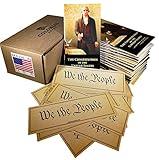 30 Pack Bulk US Pocket Constitution Booklet, The Bill of Rights & Declaration of Independence & Amendments, 30 Pk Mini We The People Bookmarks, American History Patriotic Gift Set, Made in USA (30)