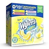 Wyler's Light Singles to Go Powder Packets, Water Drink Mix, Variety Pack, Pink, Strawberry & Blueberry Lemonade, Sugar & Caffeine Free, On-The-Go, 40 Count (Pack of 1)