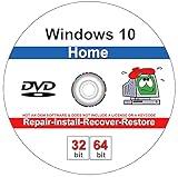 9th and Vine Compatible Windows 10 Home 32/64 Bit DVD. Install To Factory Fresh, Recover, Repair and Restore Boot Disc. Fix PC, Laptop and Desktop.