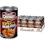 Campbell's Chunky Soup, Spicy Sirloin Burger Soup, 18.8 Oz Can (Case of 12)