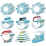 36Pcs Christmas Sticky Notes 720 Sheets Winther Snowflake Snowman Note Pads Party Favor Pack Creative Cute Page Markers Self-Adhesive Memo Notes for Xmas Kids Adults Teacher Office School Supplies