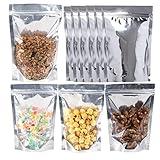 LOKQING 200 Pack Mylar Bags for Food Storage and Resealable Bags for Small Business Packaging Supplies Great for Party Favor Food Storage Bags(Silver, 5x8Inches)