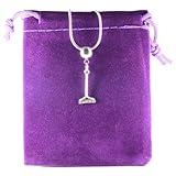 Dave The Bunny Garden Jewelry - Rake Necklace Flower Gardening Stainless Steel Snake Chain with Alloy Charm - Perfect Gardening Tool Necklace for Garden Landscape Design Enthusiasts
