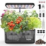 DRYADES Hydroponics Growing System Indoor Garden, 8 Pods Indoor Herb Garden Kit Countertop with LED Grow Light Quiet Smart Water Pump for Home Kitchen Office, Gift Ideas for Women Men