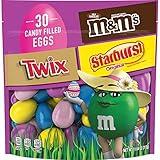 Mars M&M'S, TWIX & STARBURST Candy-Filled Easter Eggs Bag, 11.04 oz, 30 Count