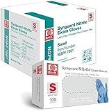Basic Medical Blue Nitrile Exam Gloves - Latex-Free & Powder-Free - NGPF-7001(Case of 1,000), Small