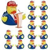 party greeting 12 Pcs Donald Trumpster Rubber Duck Update 2024 Donald Trumpster Rubber Duck for President MAGA New Funny Baby Bath Duckies Toy for Election Ducking Baby Shower Kids Adults Men Gift