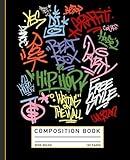 Hip Hop Old Retro School Rap Spray Graffiti Blast Composition Notebook