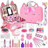 Kids Washable Makeup Girls Toys - Girls Makeup Kit for Kids Make up Set Real Makeup for Kid Little Girls Toddlers Children Princess Christmas Birthday Gifts Toys for 3 4 5 6 7 8 9 10 Year Old Girls