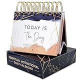 Motivational Calendar - Daily Flip Calendar with Inspirational Quotes - Inspirational Desk Decor for Women, Office Decor for Women Desk, Inspirational Gifts for Women, Desk Accessories for Women