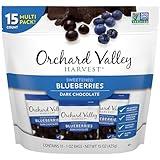 Orchard Valley Harvest Dark Chocolate Covered Blueberries, 1 Ounce(Pack of 15), Gluten Free, Non-GMO, No Artificial Ingredients