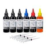 Aomya Compatible Ink Refill kit for HP 60 61 63 64 65 902 932 952 564 Refillable Ink Cartridge for HP Envy 4500 4520 5643 OfficeJet 6500a 6500 6000 (3 Black, 1 Cyan, 1 Magenta, 1 Yellow 6x100ml)