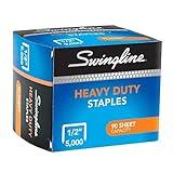Swingline Staples, Heavy Duty for Desktop Staplers, 1/2" Length, 100/Strip, 5000/Box (79392)