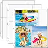 MaxGear 30 Pack Photo Sleeves for 3 Ring Binder - (4x6, for 180 Photos)，Archival Photo Pages Photo Album Refill Pages Photo Sheet Protector Page Protectors 8.5 x 11, Each Page Holds Six 4x6 Pictures