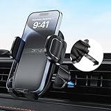 ZRTXBA Phone Holders for Your Car with Metal Hook Clip, Air Vent Cell Phone Car Mount 360° Rotation Car Phone Holder Universal Automobile Cradle Fit for iPhone Android and All Smartphones Dark Black