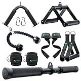 QPARVERS Cable Machine Attachment LAT Pulldown Attachments Cable Machine Accessories for Home Gym
