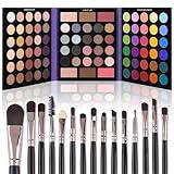 UCANBE Eyeshadow Palette with 15Pcs Brushes Makeup Set, Pigmented 86 Colors Make Up Sets Valentine's Gift, Matte Shimmer Glitter Eye Shadow Pallet Highlighter Contour Blush Powder Brush Beauty Kit