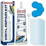 Air Mattress Patch Kit, Pool Liner Patch Kit Waterproof, Transparent Inflatable Patch Repair Kit, Heavy Duty Vinyl Repair Kit for Inflatables, Swimming Pool,Hot Tub,Boat,Raft,Kayak (60 ml)