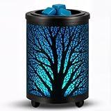 Leyoue Electric Wax Melt Warmer PTC Heating Plate with 7 Colors LED Changing Light Wax Warmer Fragrance Warmer for Home Office Gifts & Decor(Black Forest)